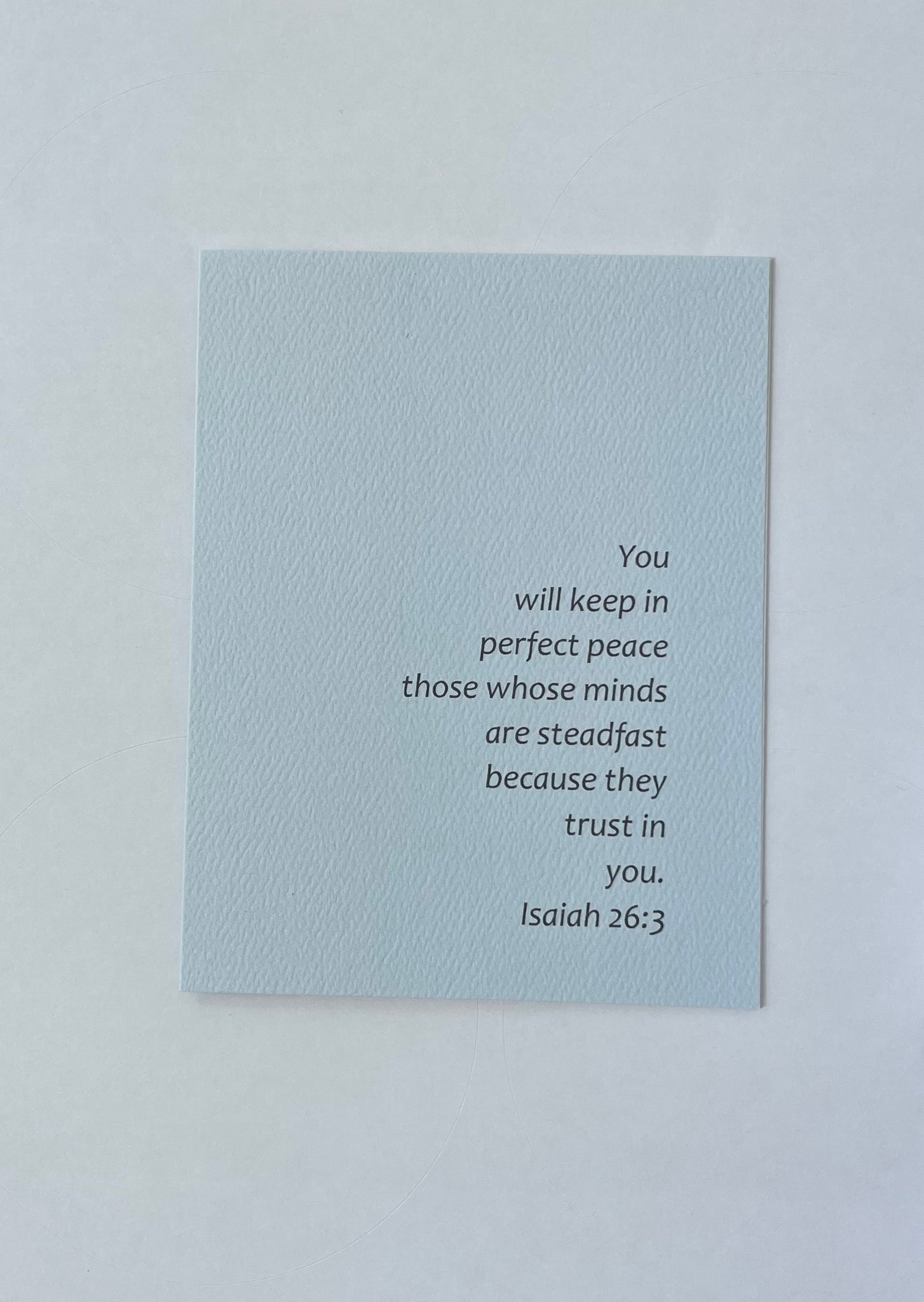 Perfect Peace Christian Encouragement Bible Verse Greeting Card