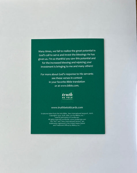 Well Done Christian Encouragement Bible Verse Greeting Card