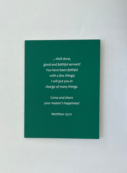 Well Done Christian Encouragement Bible Verse Greeting Card