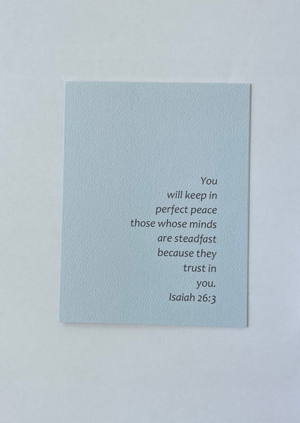 Perfect Peace Christian Encouragement Bible Verse Greeting Card
